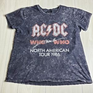 ACDC Distressed Who Made Who Grunge Metal Band Music Graphic Band Crop